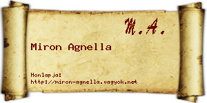 Miron Agnella névjegykártya